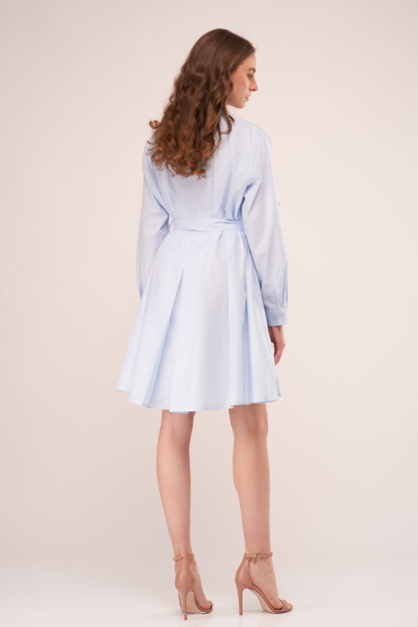 rochie bleu cu nasturi v22 nancy etic 1