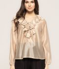 Bluza satinata cu volanase Odessa