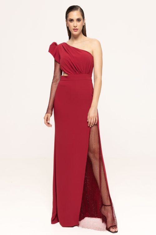 Rochie de seara cu plasa pietre Naomi