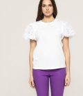 Tricou cu maneci bufante Rachel