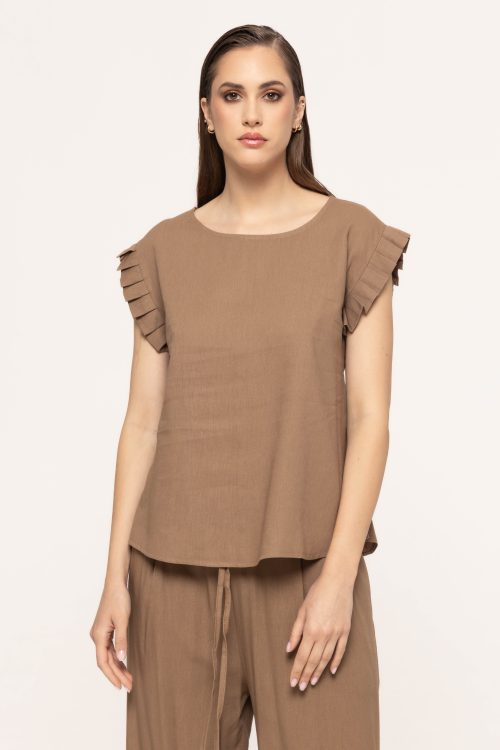 Bluza cu volanase la umeri Zina