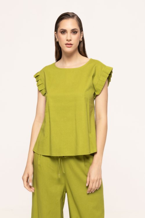 Bluza cu volanase la umeri Zina