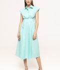 Rochie midi cu guler tip cămașă Daciana