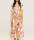 Rochie vaporoasa cu imprimeu floral Rosalia