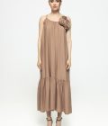 Rochie midi cu aplicatii florale Mella