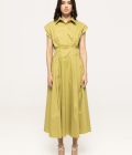 Rochie midi cu guler tip cămașă Daciana
