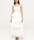 Rochie midi cu bretele groase