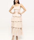 Rochie midi cu bretele groase