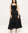 Rochie midi cu bretele groase