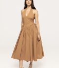 Rochie midi cu spatele gol și croială amplă Riana