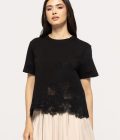 Tricou lejer cu broderie florală Kim