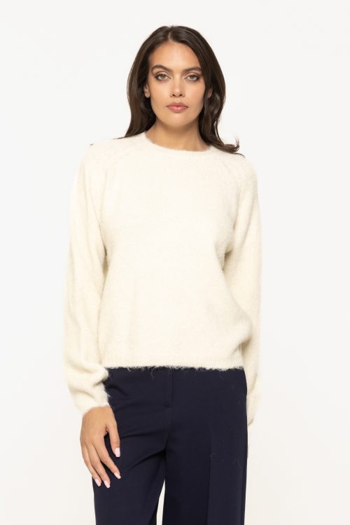 Pulover din tricot cu aplicații Kate