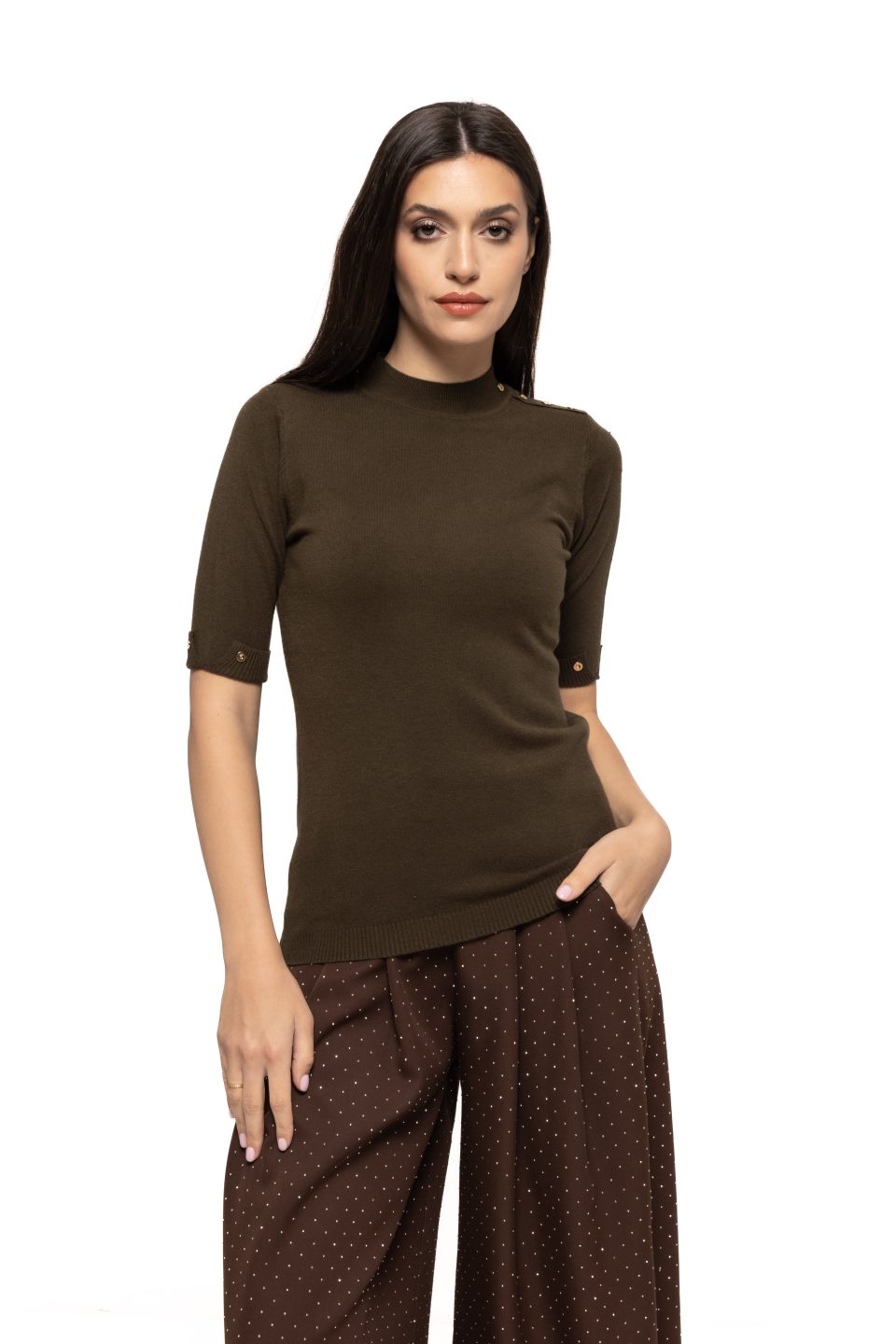 Bluza  cu nasturi aplicati Brenda