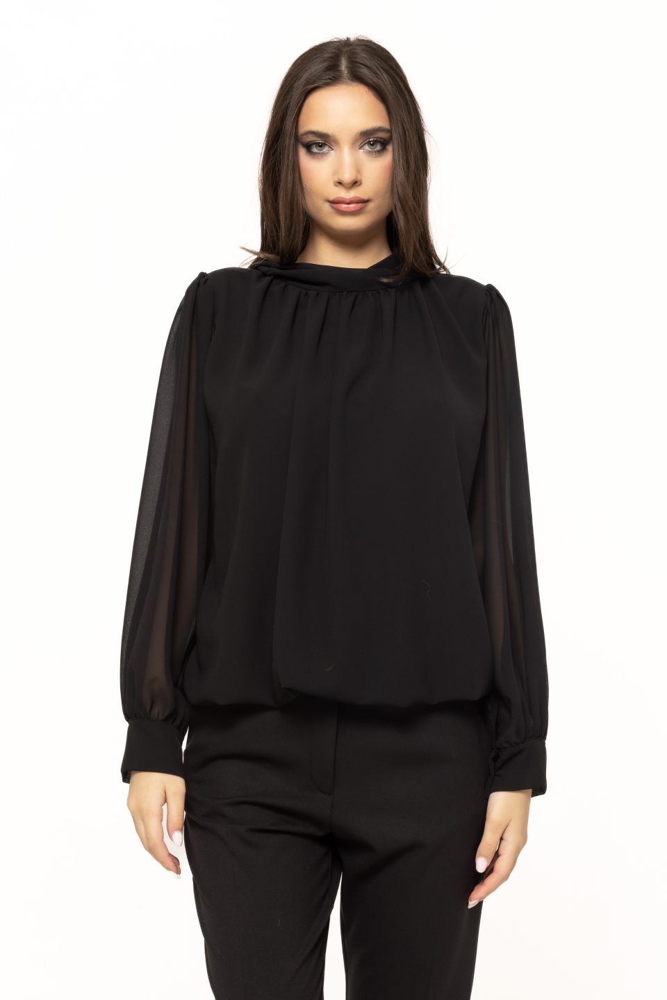 Bluza eleganta cu maneci largi Katy