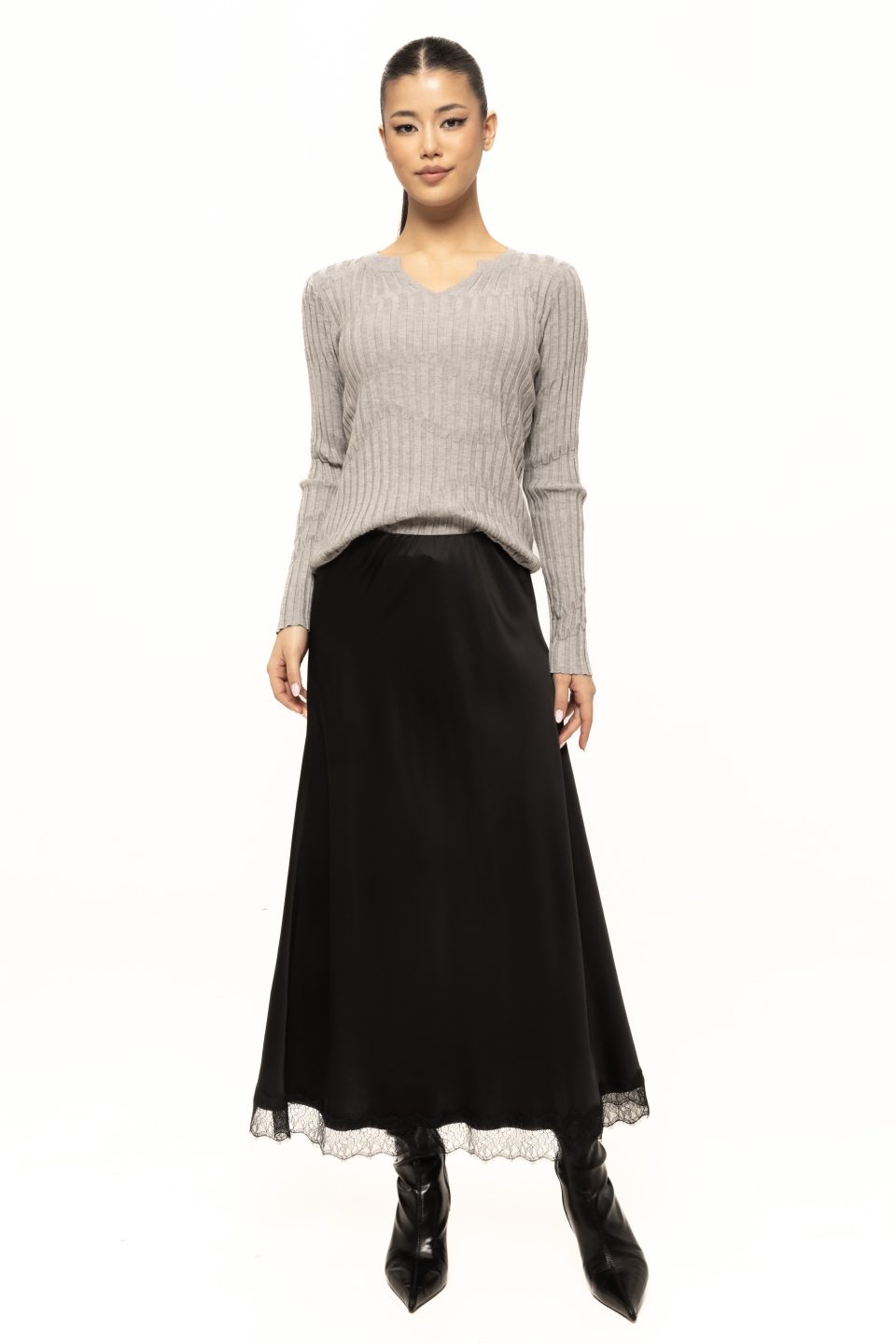 Fusta eleganta cu dantela Luisa