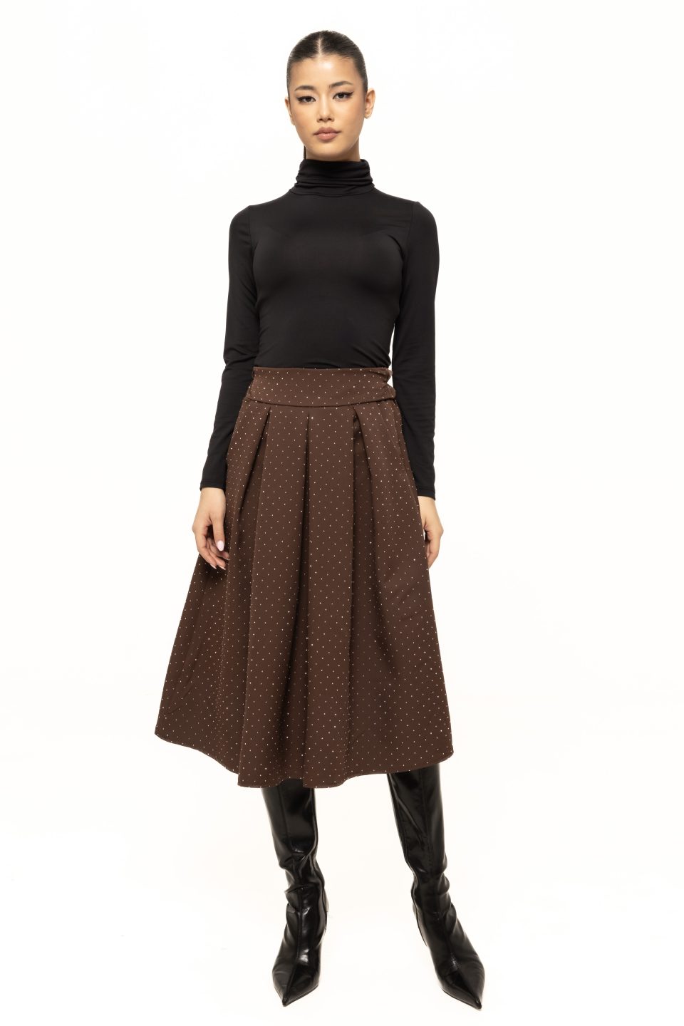 Fusta eleganta cu strasuri Melisa