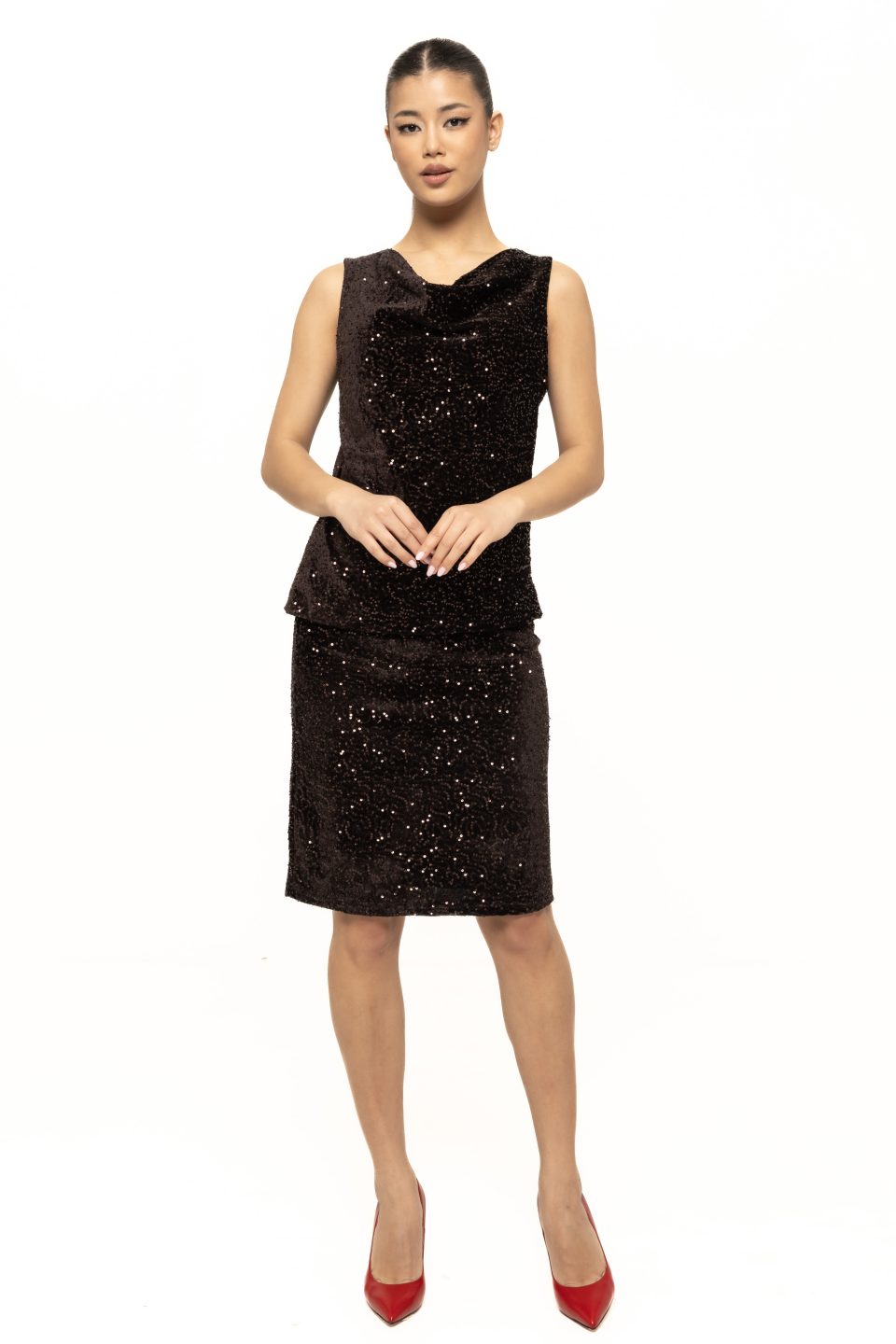 Fusta eleganta cu paiete Simona