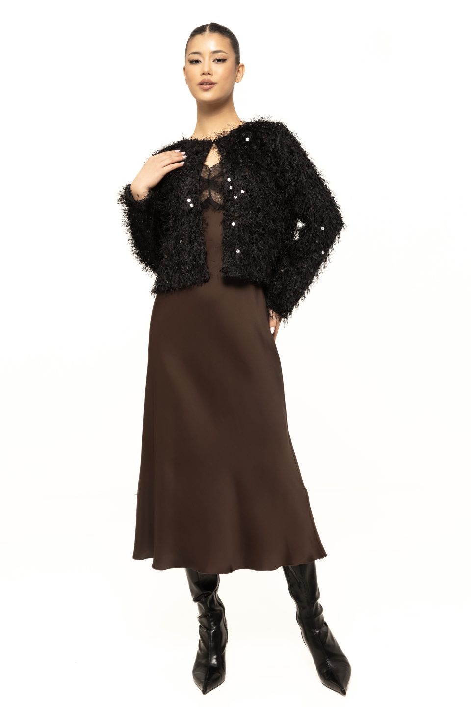 Jacheta eleganta cu franjuri Donna