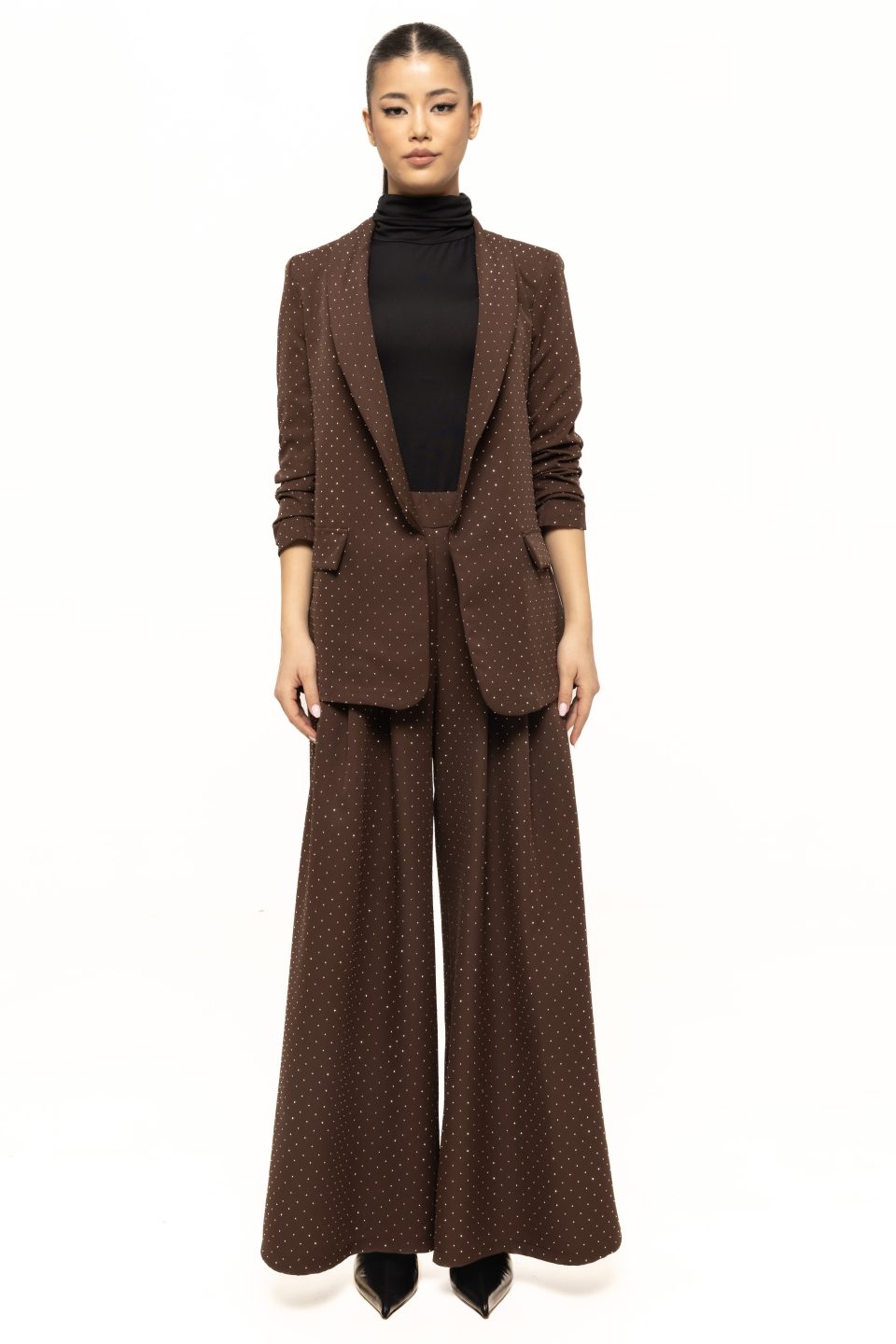 Pantaloni eleganti cu strasuri Melisa