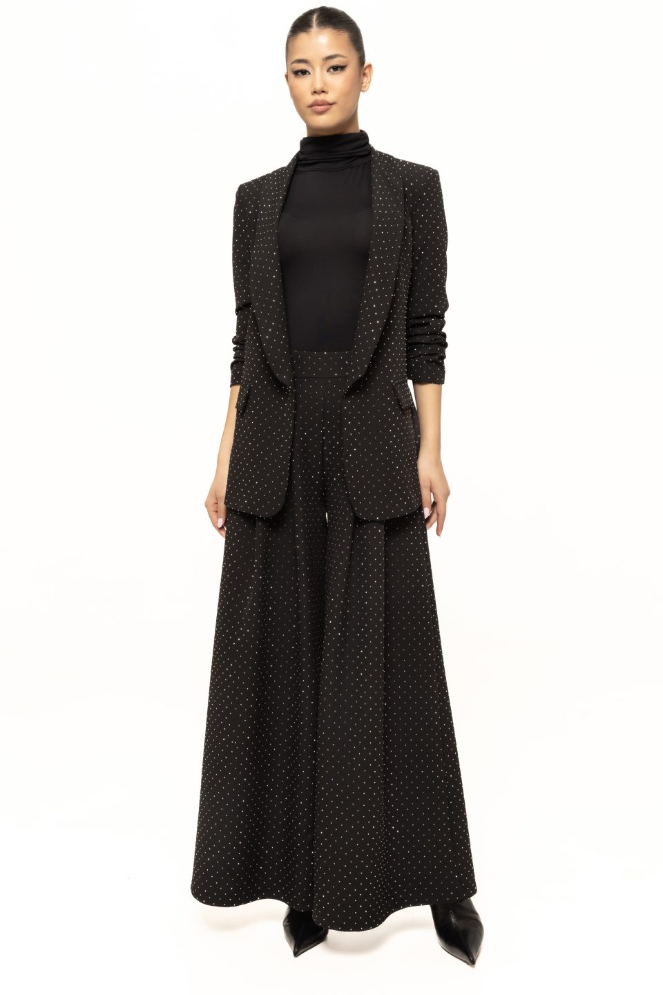 Pantaloni eleganti cu strasuri Melisa