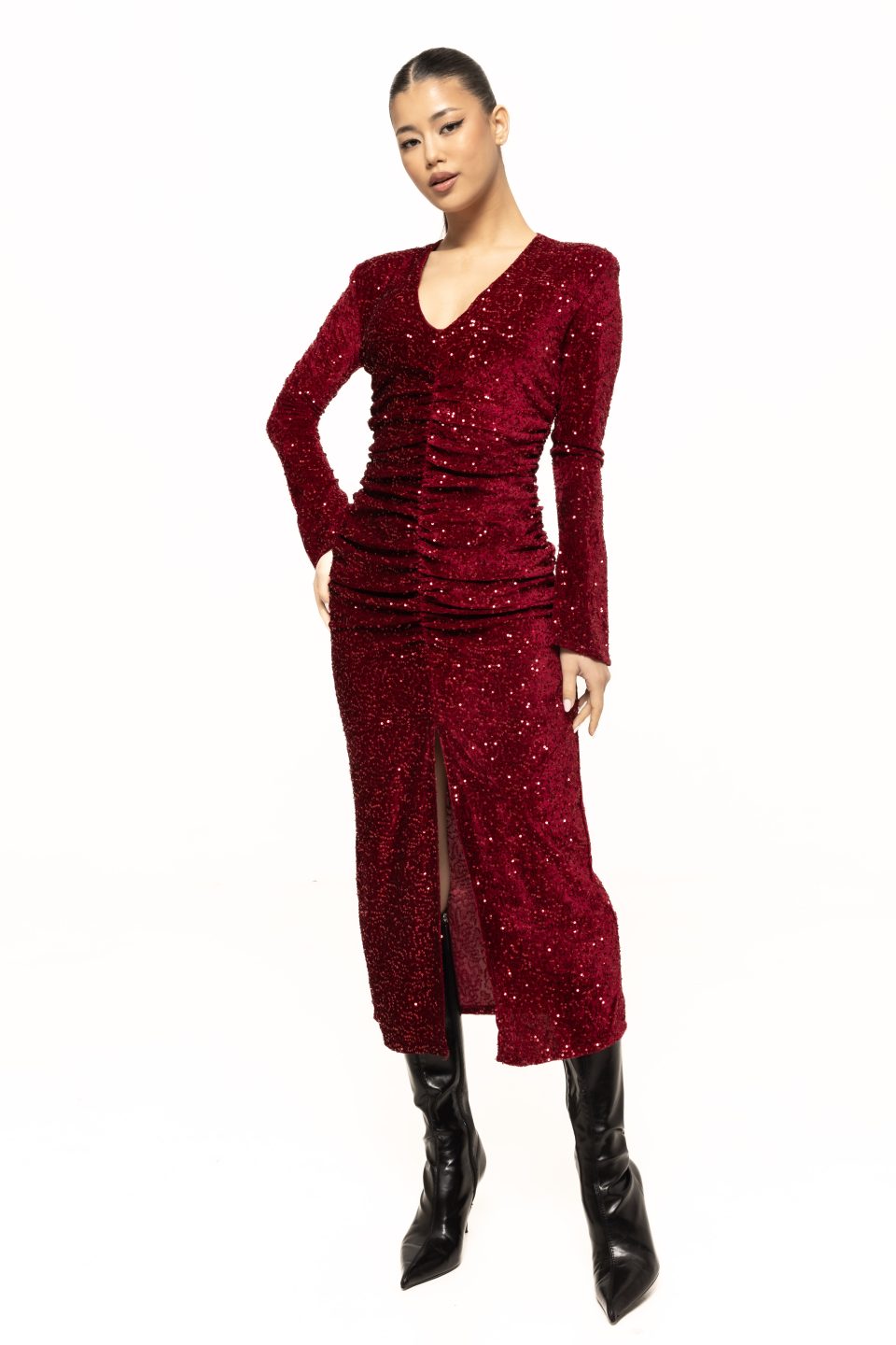 Rochie eleganta cu despicatura frontala Rebeca