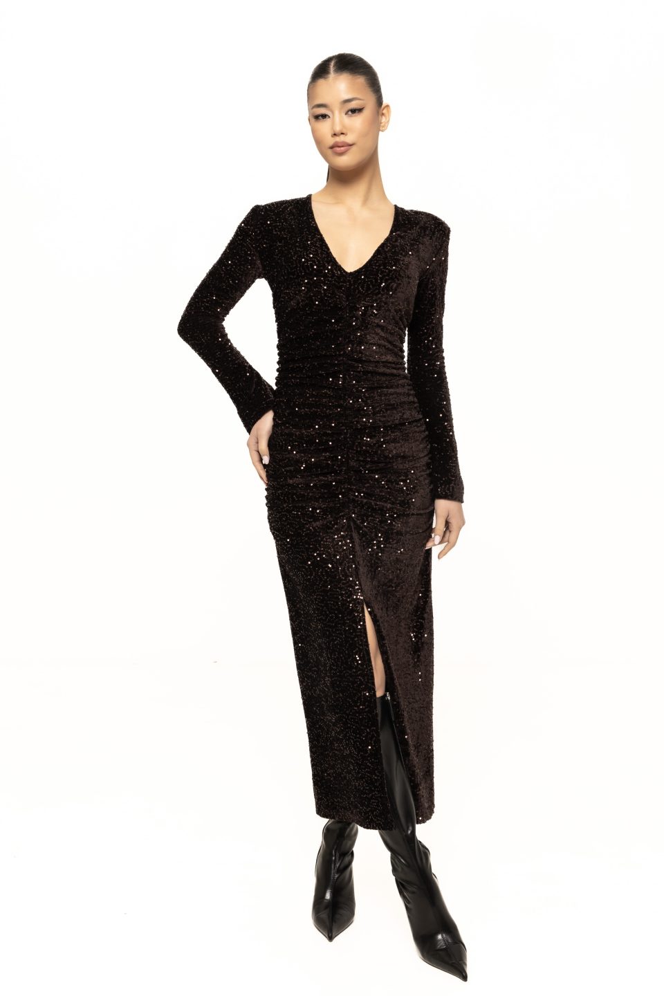 Rochie eleganta cu despicatura frontala Rebeca