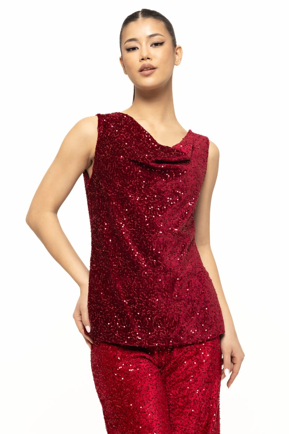 Top elegant cu paiete Simona