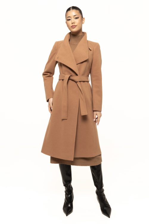 Palton cu cordon in talie Carol