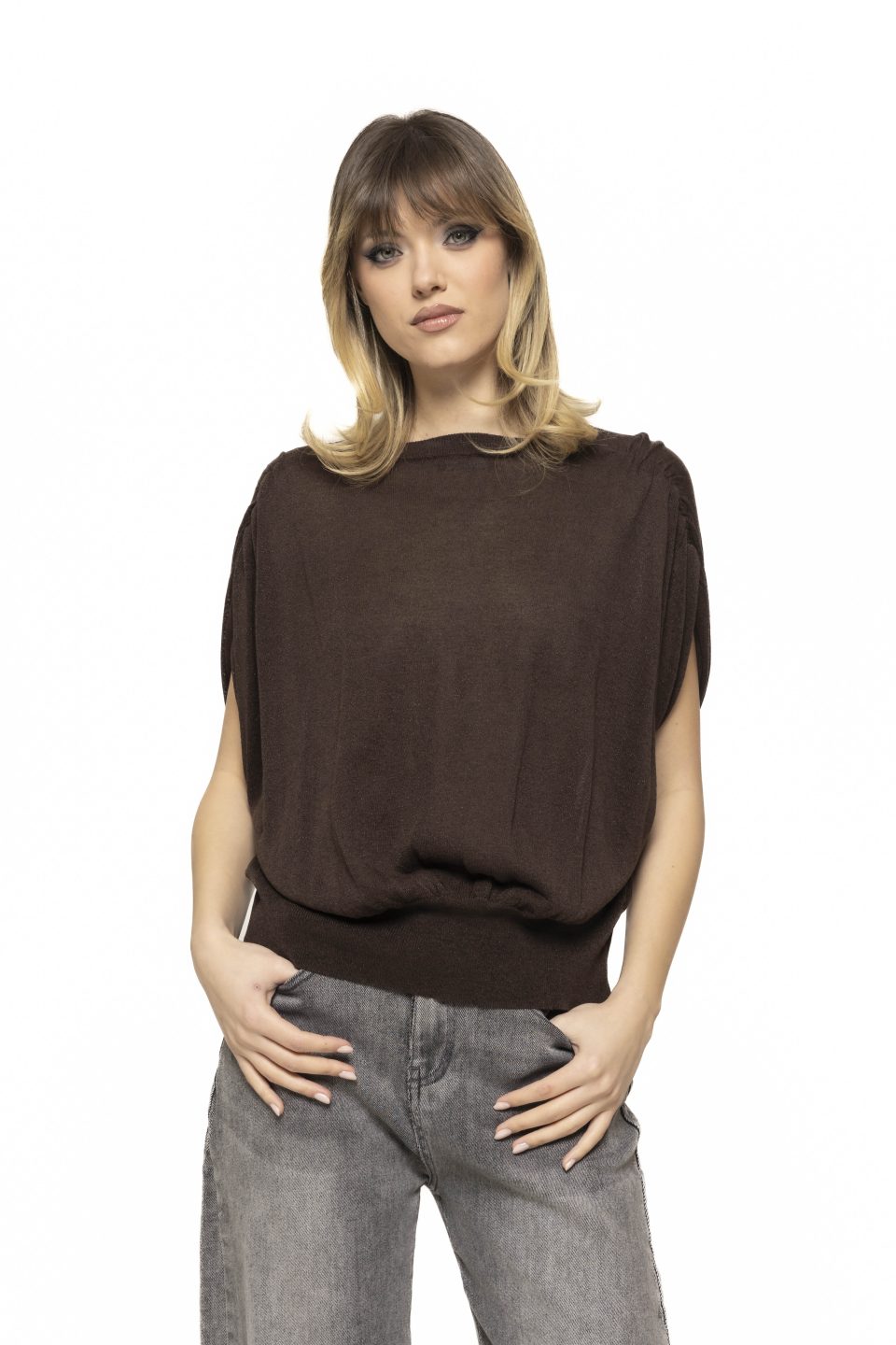 Bluză casual cu talie elastică Abby