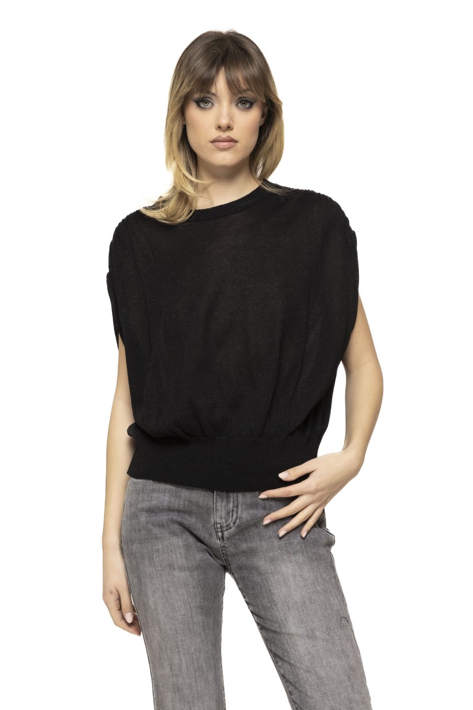 Bluză casual cu talie elastică Abby