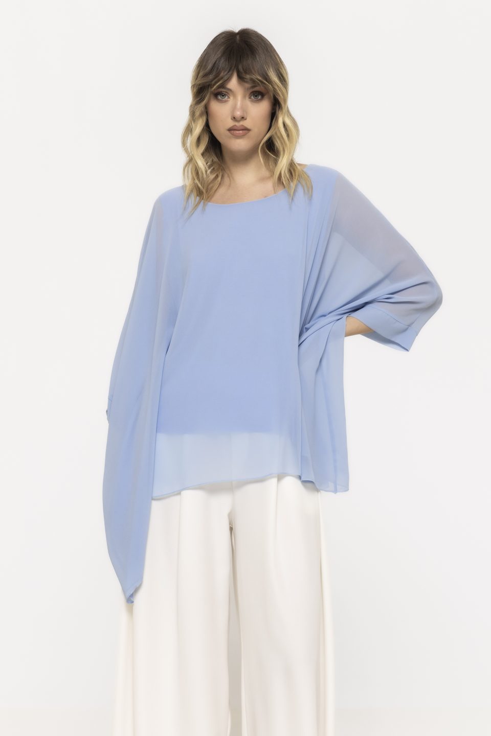 Bluză lejeră cu mânecă scurtă Astrid