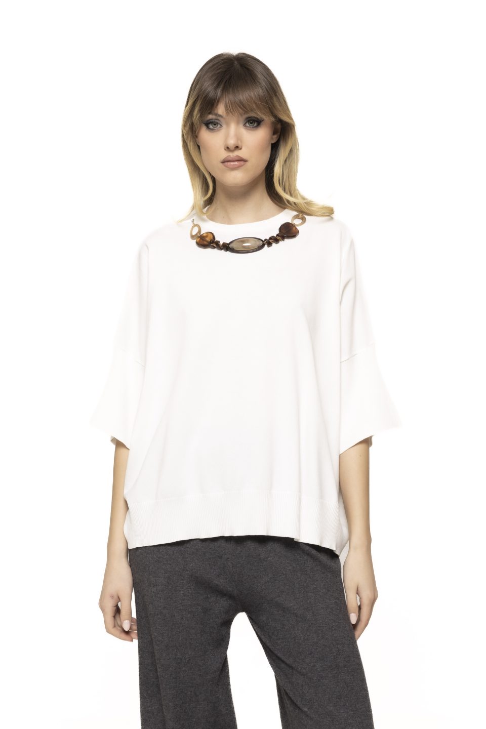 Bluza cu colier decorativ Greta