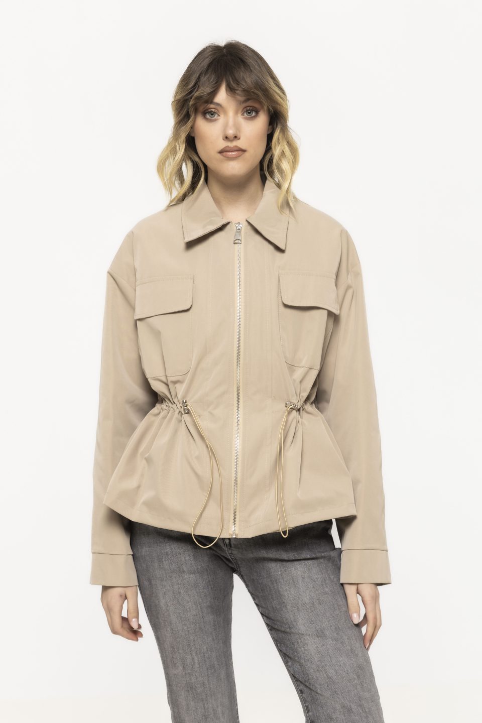 Jacheta cu elastic ajustabil in talie Livia