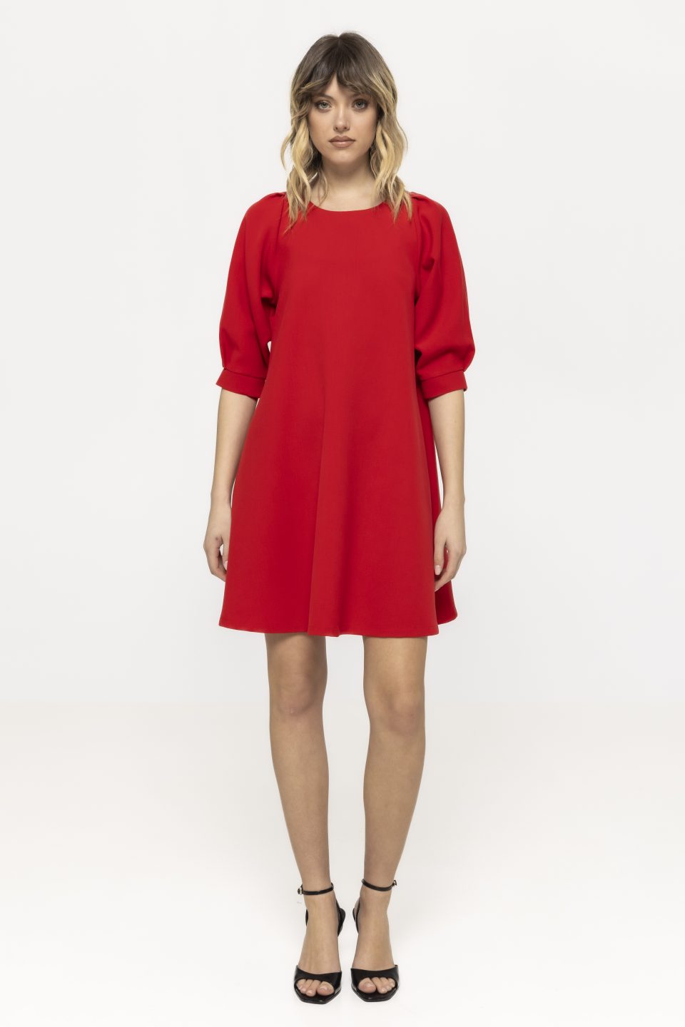 Rochie mini cu maneca trei sferturi Charlene