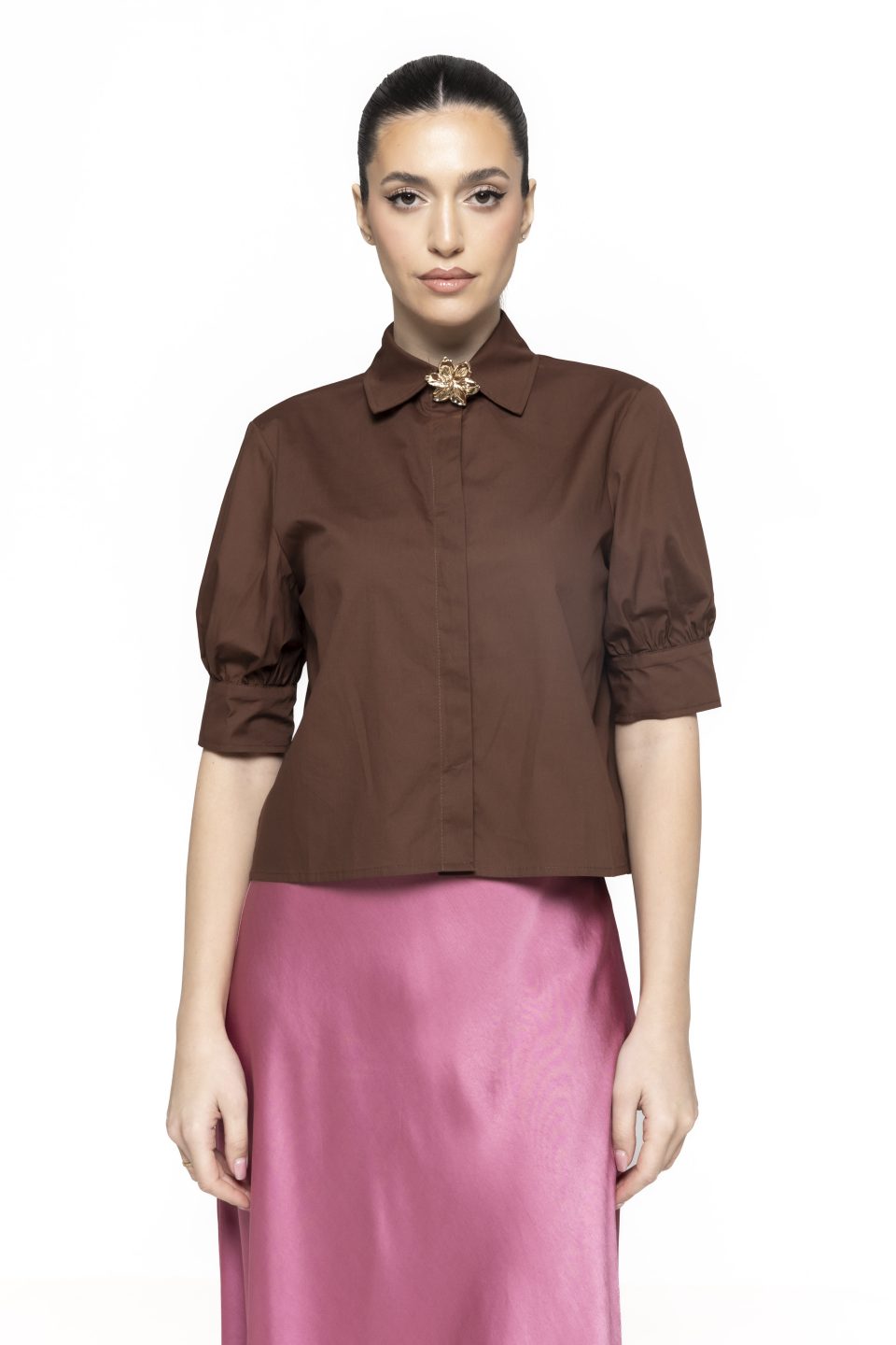 Camasa cu aplicatie brosa Alisa