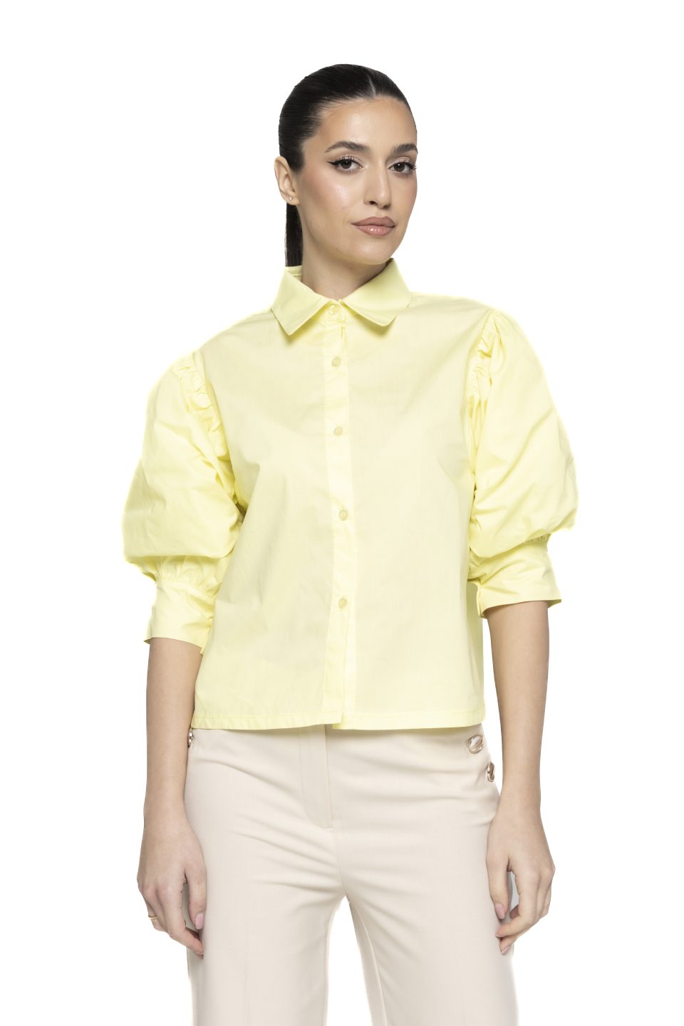 Camasa cu maneca scurta bufanta Consuelo