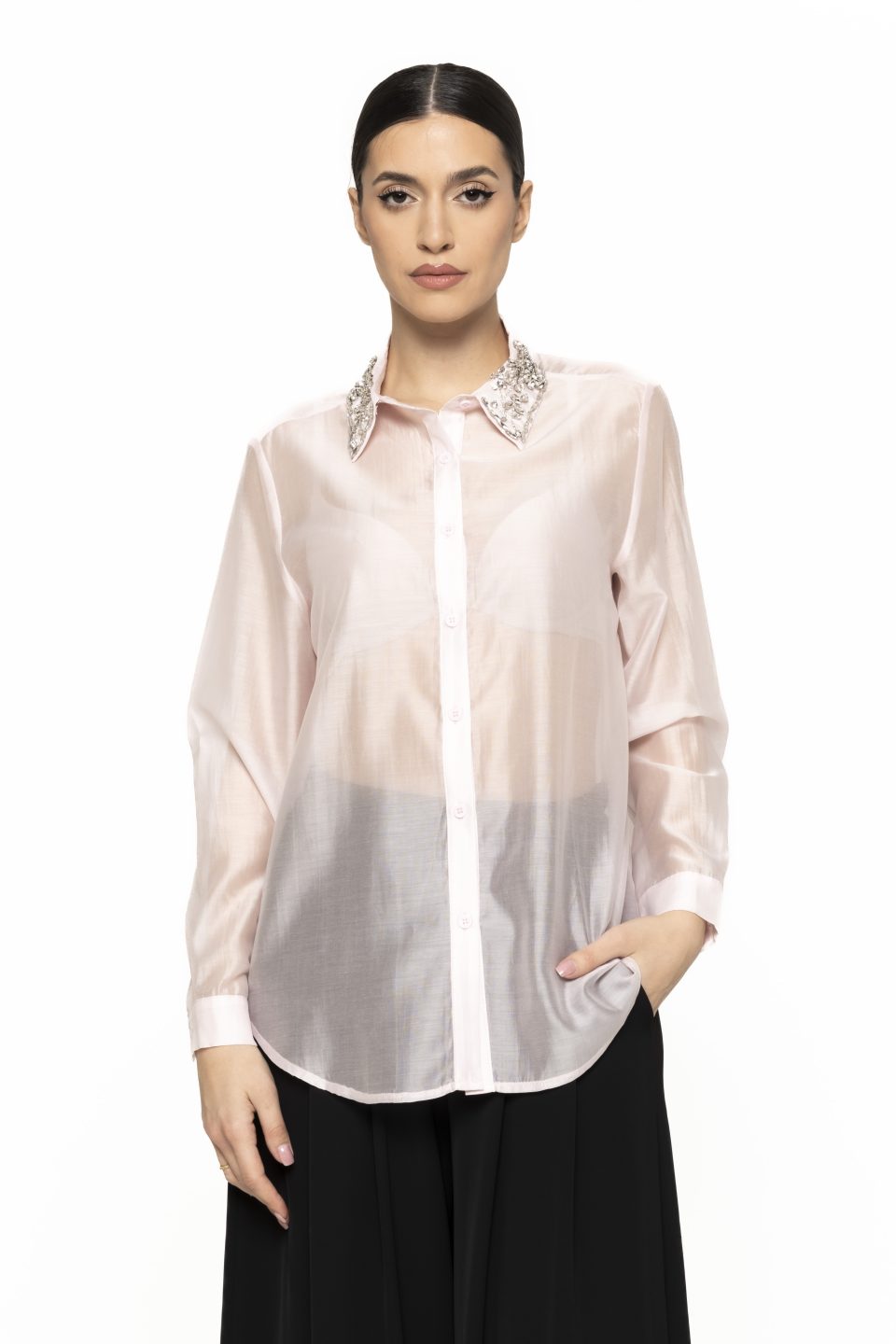 Camasa cu aplicatii pietre Letitia
