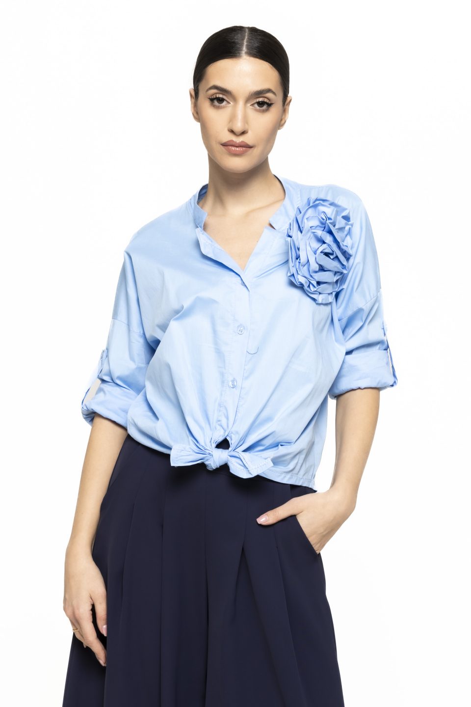 Camasa cu brosa floare Stela