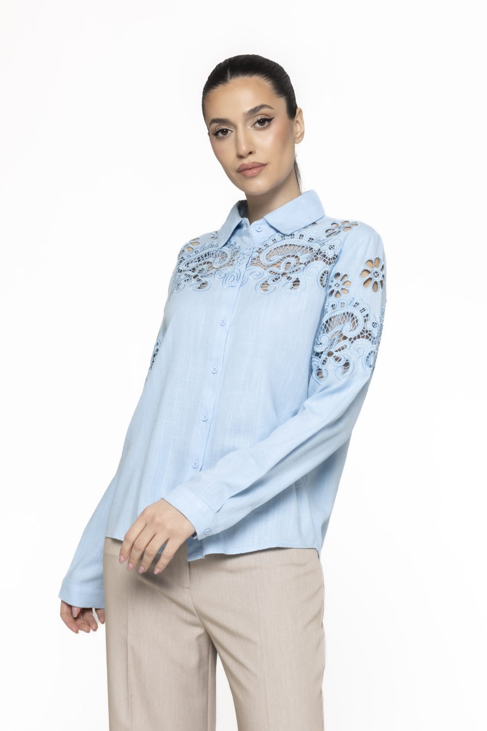 Camasa cu model broderie Talida