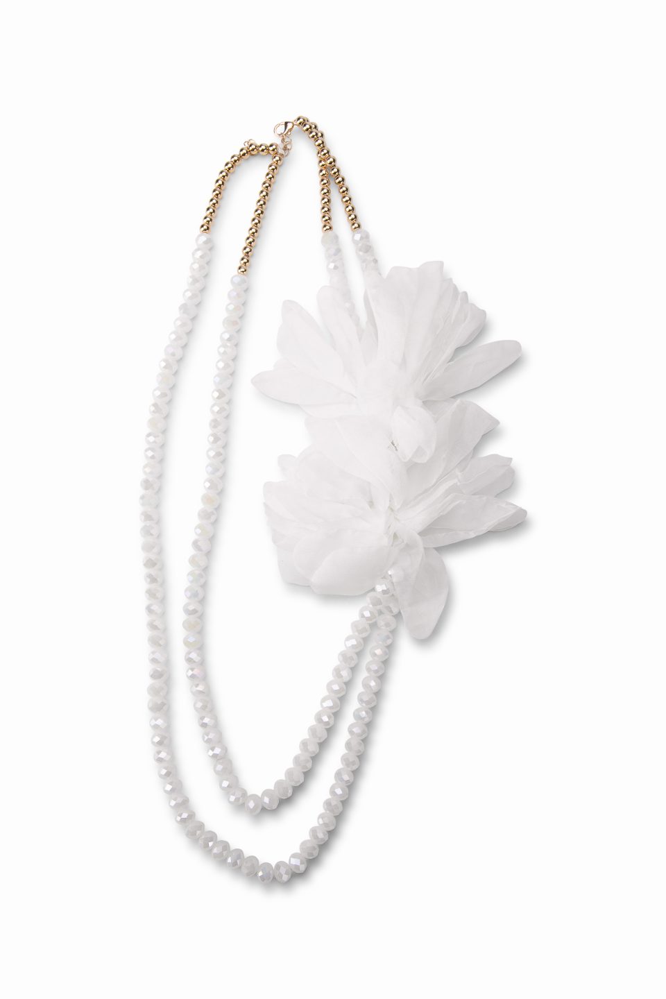 Colier cu aplicatii flori Miruna