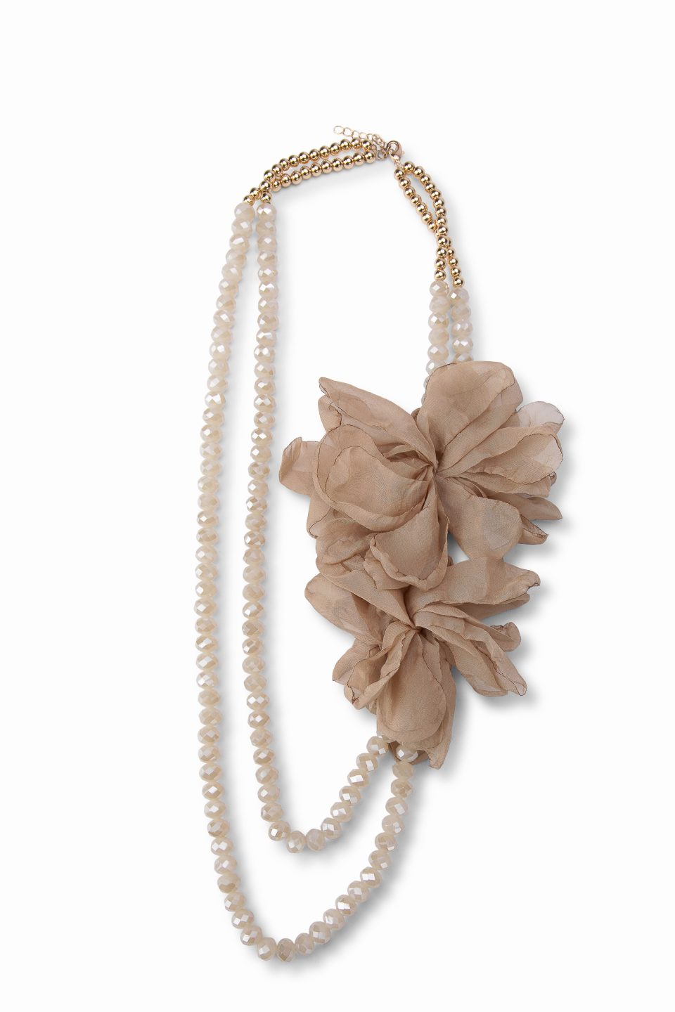 Colier cu aplicatii flori Miruna