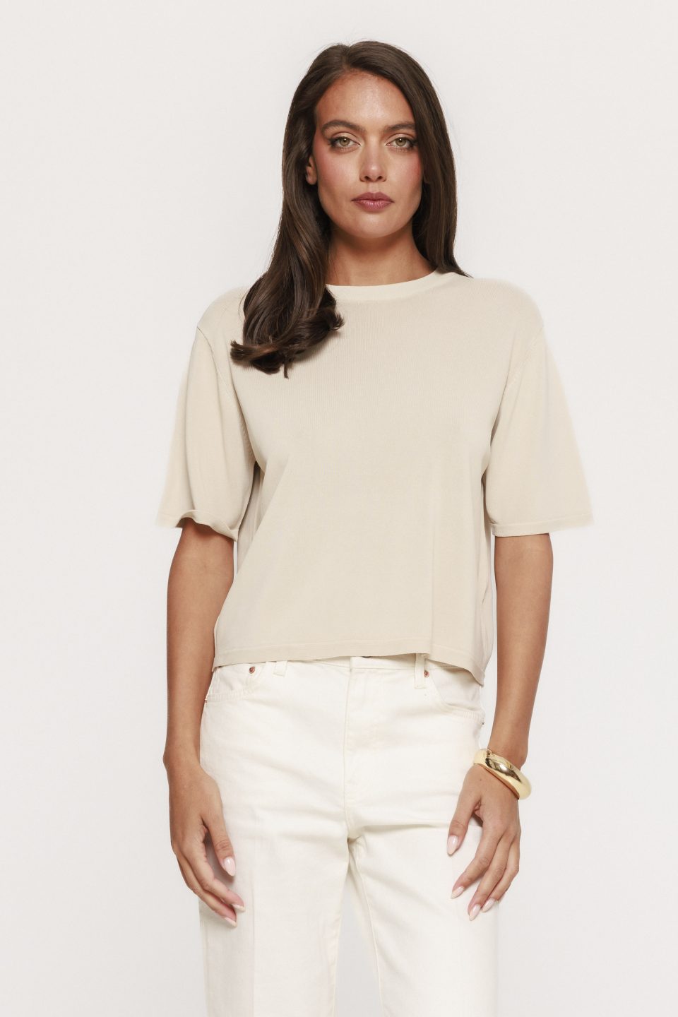 Pulover casual cu maneca scurta Anais