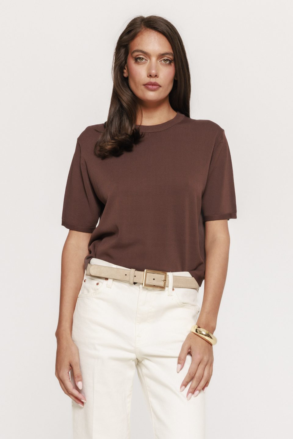 Pulover casual cu maneca scurta Anais