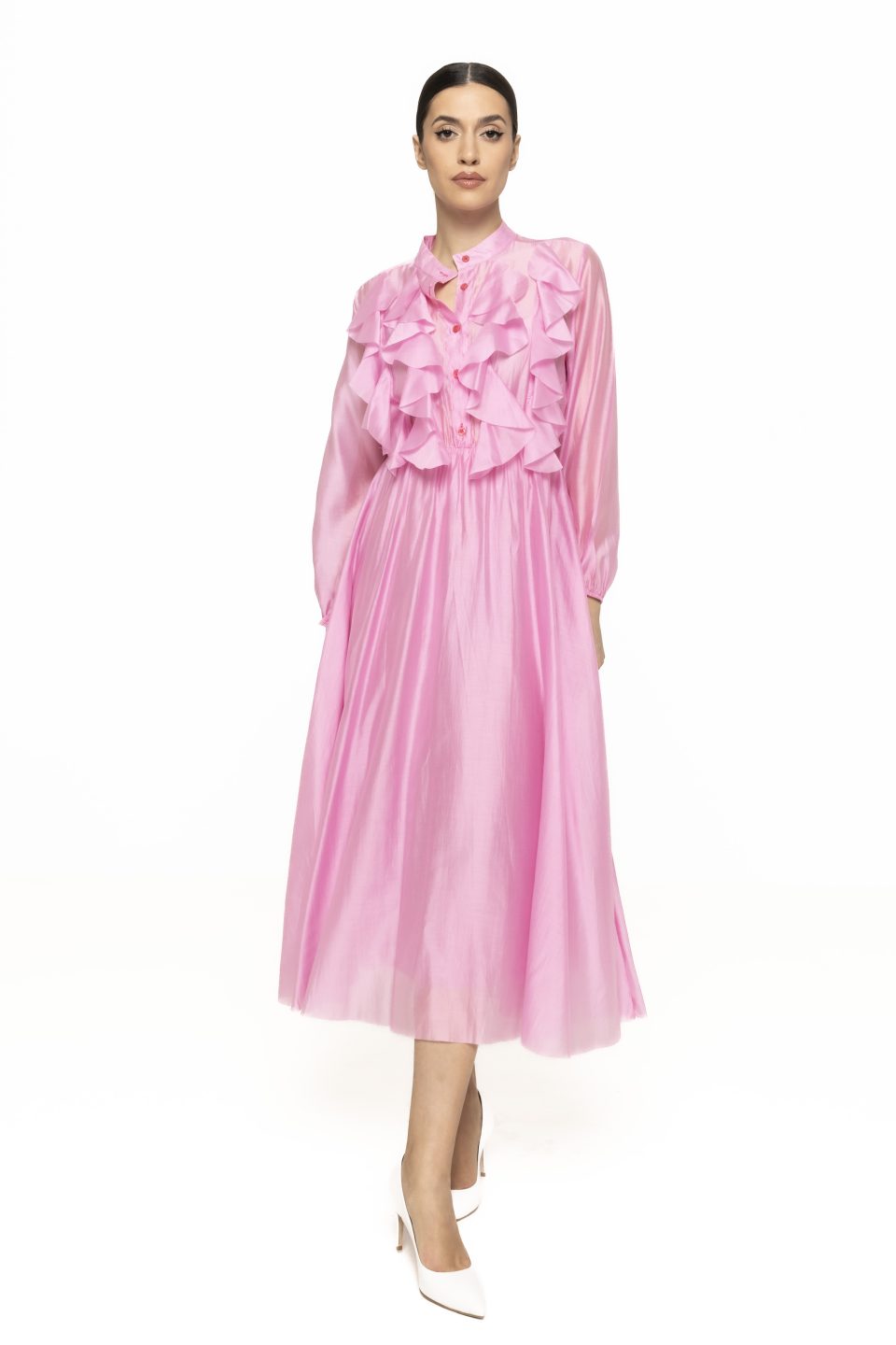 Rochie vaporoasă cu volane Monica