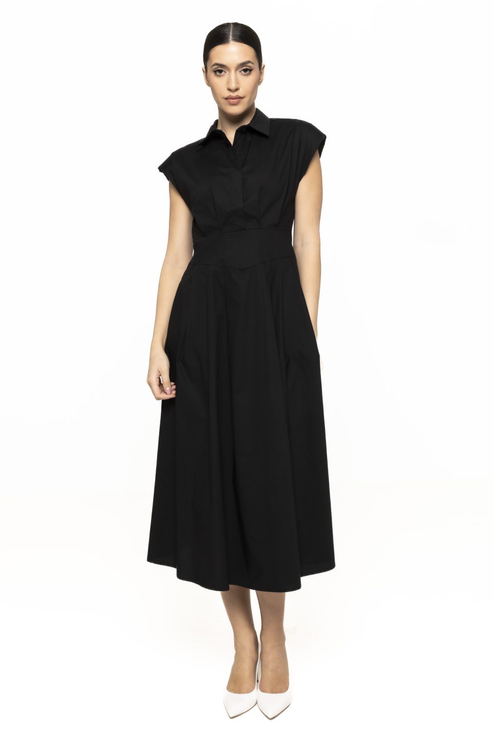 Rochie midi cu guler Narcisa