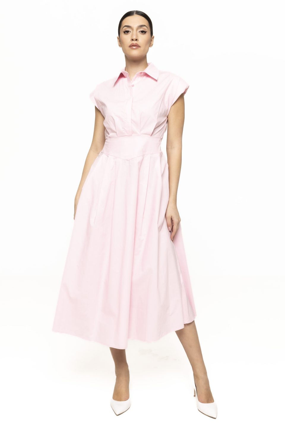 Rochie midi cu guler Narcisa