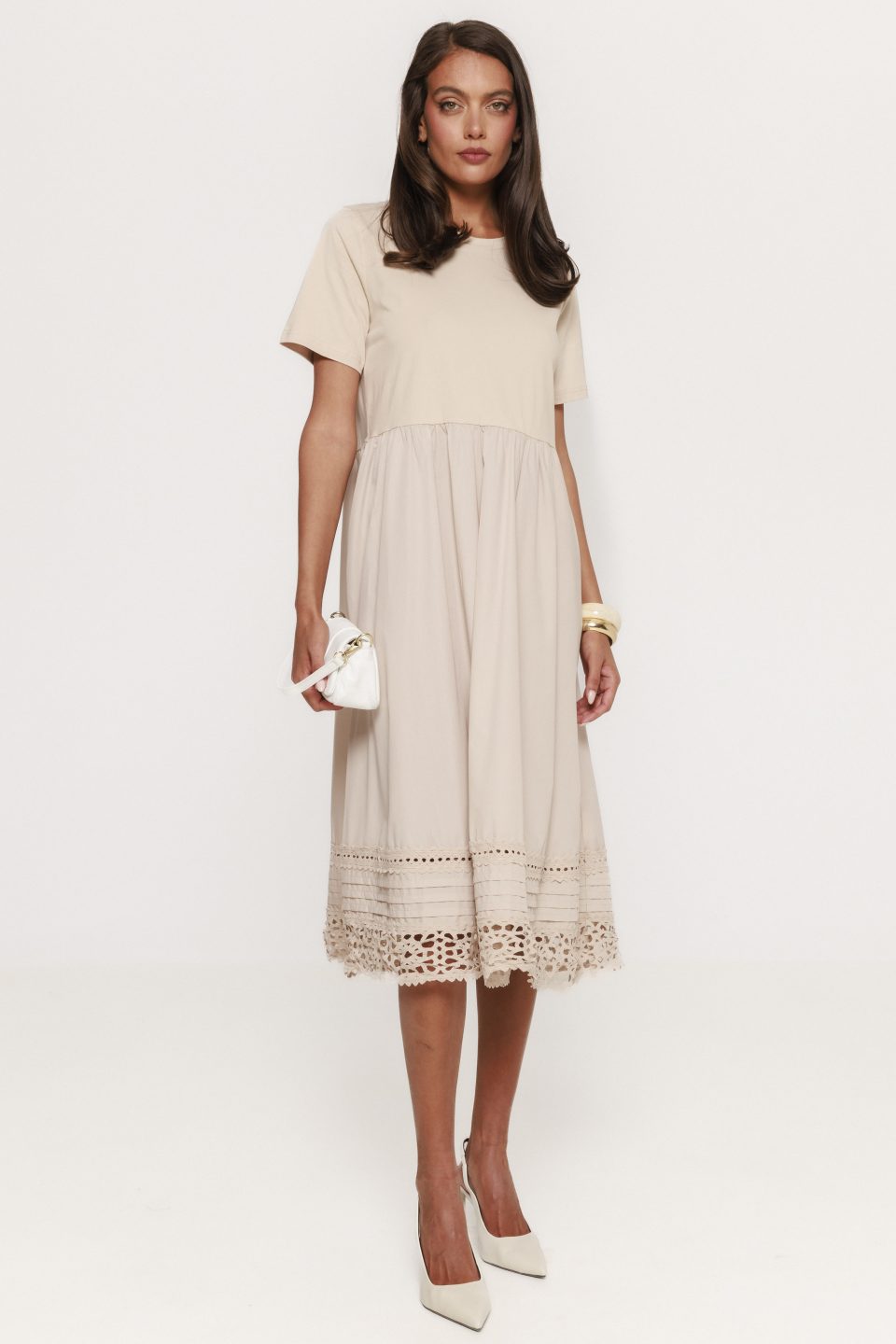 Rochie lejeră cu inserții dantelă Ramona