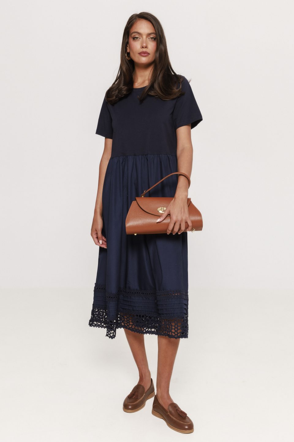 Rochie lejeră cu inserții dantelă Ramona