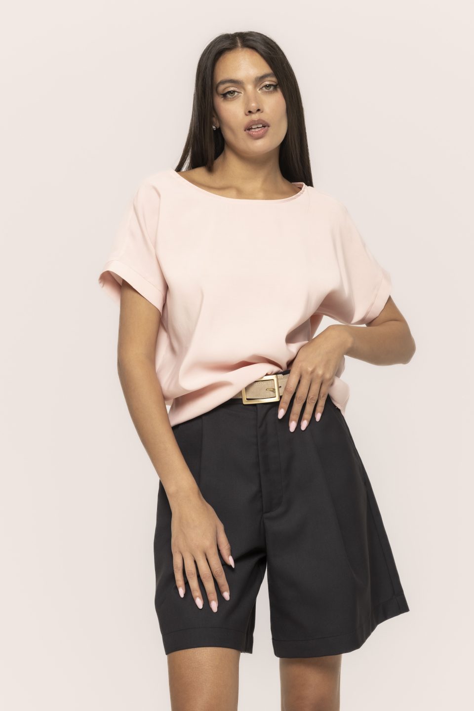 Bluza casual cu nasture la spate Jane