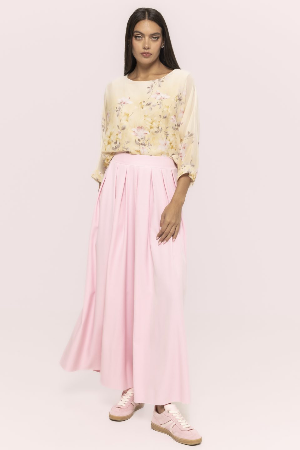 Pantalon evazat cu pense Adele